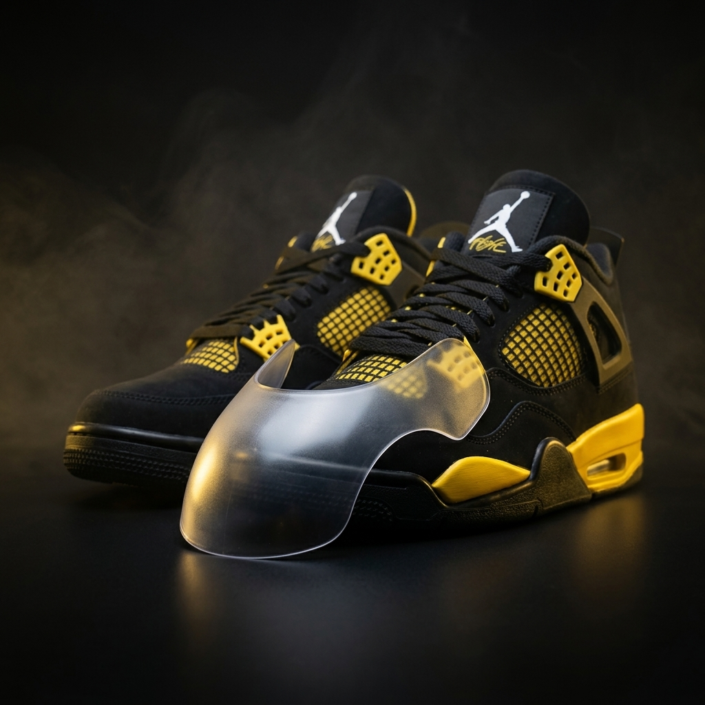Protège-plis csboutiK posé sur une Air Jordan 4 Thunder